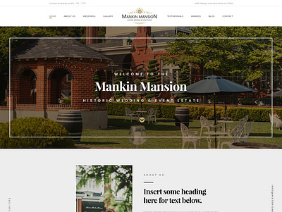 Mankin Mansion Homepage Design branding design elegant homepage illustration landing page layout logo modern ui ux website