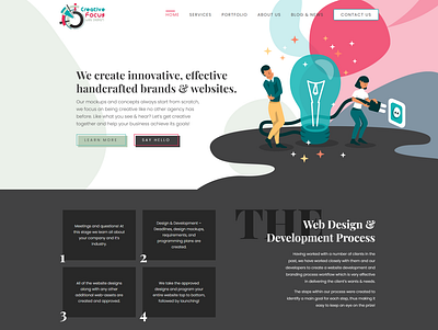 Creative Focus Web Design Homepage branding design homepage illustration landing page layout logo ui ux website