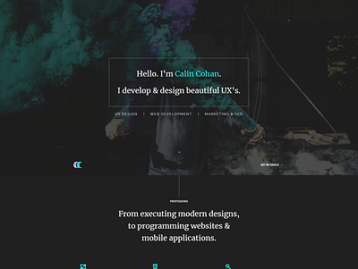Calin Cohan Portfolio Website branding design homepage illustration landing page layout logo ui ux website