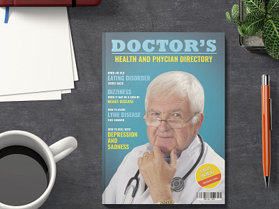 Doctors Magazine Concept adobe photoshop best magazine creative design design doctors magazine health and phycian directory magazine design print design typography
