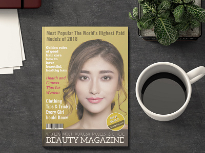 Beauty Magazine Concept adobe photoshop beauty magazine creative design design magazine magazine ad online magazine print design