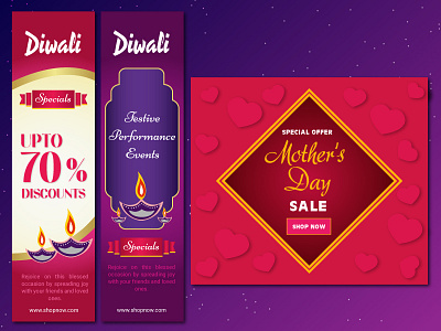 Offer Banners concepts adobe illustrator banner banner ad banner design creative design design icon illustration offer banners typography ui vector web banner