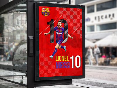 Lionel Messi Poster Design Concept adobe photoshop billboard design creative design logo poster design
