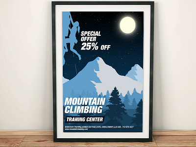 Mountain Climbing Poster Design Concept adobe illustrator adobe photoshop creative design design illustration poster design print design typography vector