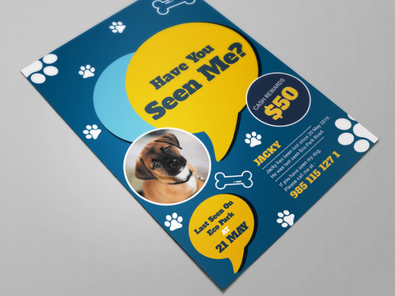 lost pet flyer design concept by suchetan on dribbble lost pet flyer