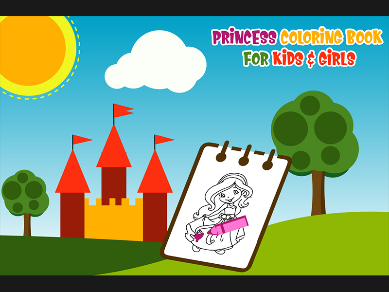 Princess Coloring Book For Kids And Girls By Suchetan On