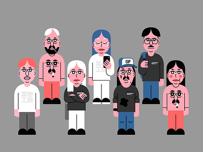 Factory Guys characters illustration
