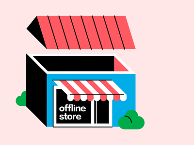 Offline Store building illustration shop somethingfactory store