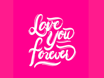 Love You handlettering handmade design