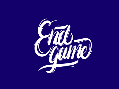 End Game lettering design handlettering typography