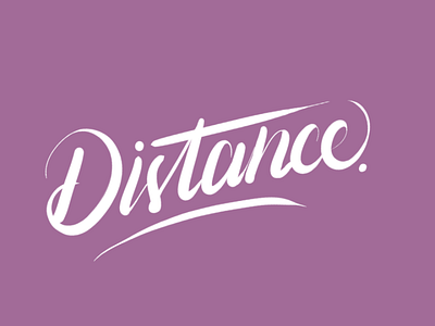 Distance lettering design handlettering handmade