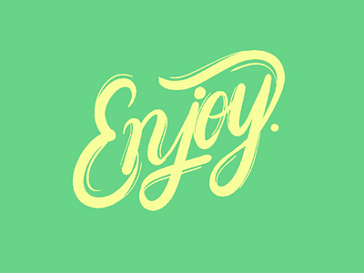 Enjoy lettering design handlettering