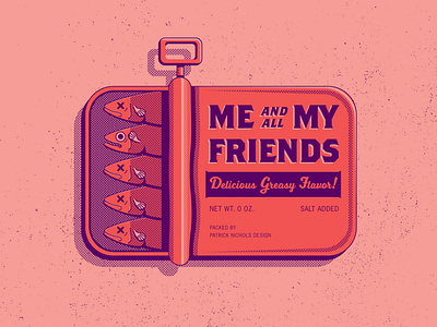 Me and All My Friends - Screenprint Graphic Illustration