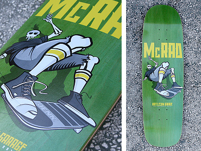 McRad graphic chucktreece illustration mcrad skateboard skateboarding skatedeck skategraphics skeleton skull vector