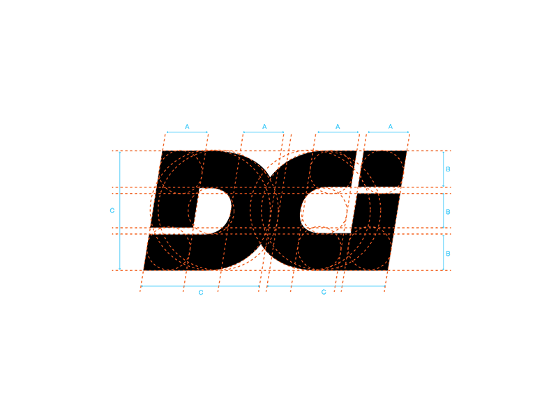 DCI logo design graphic illustration logo type vector