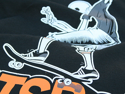 3 color screen illustration illustrator screenprint skate skateboarding skeleton skull vector