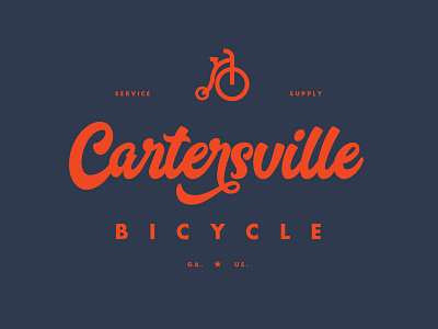 Cartersville Bicycle ai bicycle bike graphicdesign illustration logo service vector