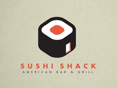 Sushi Shack bar grill icon illustration logo shack sushi sushishack vector