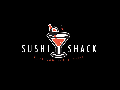 Sushi Shack v2 ai bar grill illustration logo restaurant restaurantlogo sushi sushishack vector