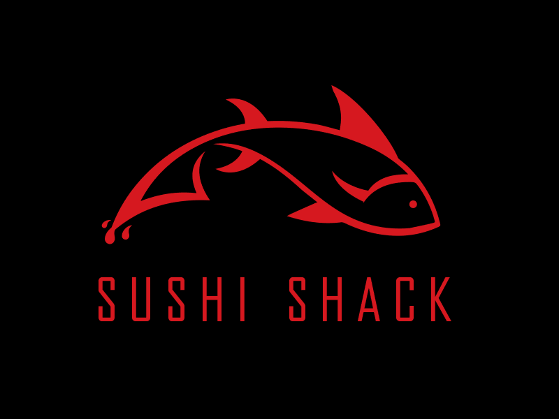 Sush Shack mark fish illustration logo restaurant seafood sushi sushishack tuna vector yellowfin