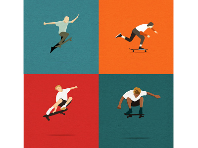 Legends Simple Vectors illustration natas sheffey simple skateboarding swank vallely vector