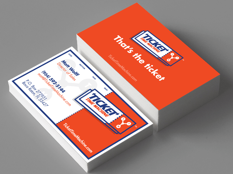 Ticket Time Machine logo and cards branding cards design illustration logo ticket timemachine vector