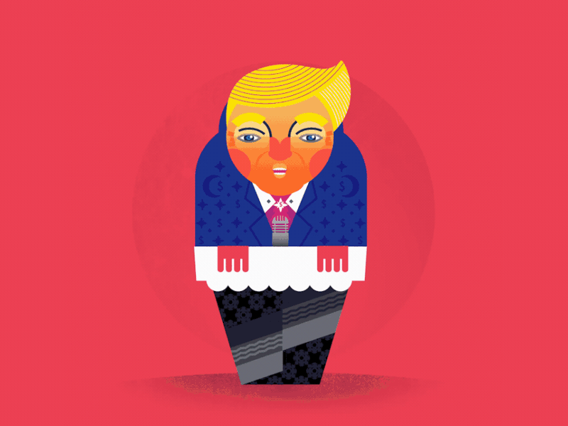 Trump matrushka illustration motion animation motion art motion graphics motiongraphics