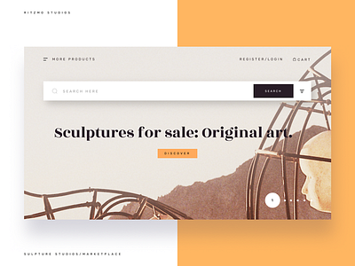 Sculpture studio - Home app ecommerce homepage landingpage layout login sculpture signup ui ux web website