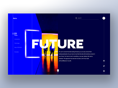 Future! clean composition graphic hello dribbble helvetica invite landing layout minimal swiss typography video