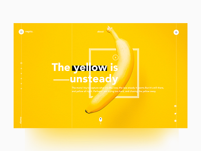 The Yello is unsteady - the color series#03 clean composition graphic hello invite landing layout minimal swiss typography video yellow