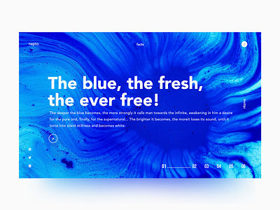 The Blue! - the color series#03 blue clean composition graphic hello invite landing layout minimal swiss typography video