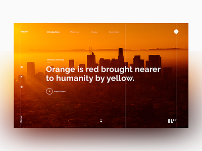 Orange:) - the color series#04 clean composition graphic hello invite landing layout minimal orange swiss typography video