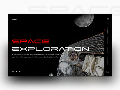 Space webheader #03 app booking landing moon presentation sci fi space spaced spacedchallenge submission travel