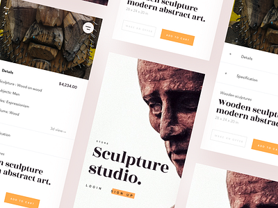 Mobile app for sculpture studio