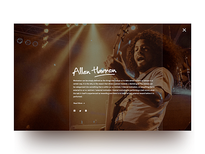 Artist Page animation artist page gif minimal ritzmo ui design web website design