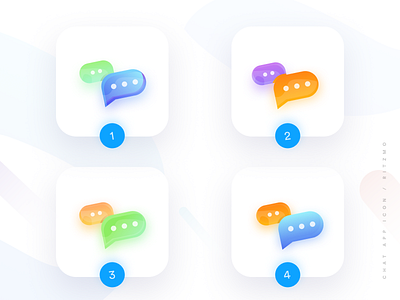 Chat App Icon android app freebie gradient icon ios logo product ritzmo ui