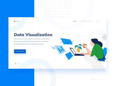 Data Visualization - web header cover data freebies header illustration landingpage ui visualization website