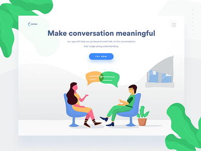 Conversation - web header chat cover direct freebies groupchat header icons illustration landingpage messaging ui web