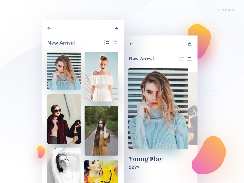 Fashion app - Catagories card view by Ritzmo on Dribbble