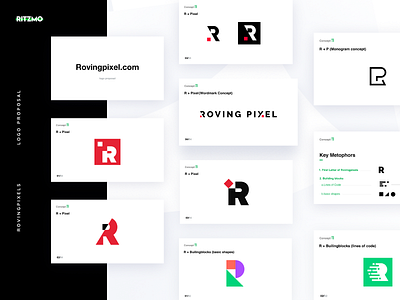 Rovinpixels Logo - Pitch Deck deck icon identity logo minimal pitch pitchdeck ritzmo web