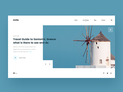 Travel Guide clean composition cover header layout minimal ritzmo swiss typography ui web