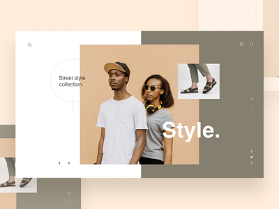 Style. ecommerce fashion footwear headphone layout minimal ritzmo street fashion style ui webheader