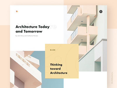 Architecture architechture blog building layout minimal pale ritzmo ui web