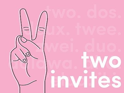 TWO INVITES dribbbleinvite invite