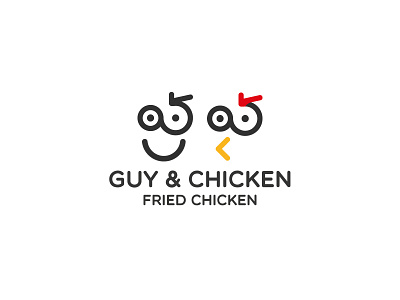 Guy & Chicken Fried Chicken Logo Concept branding chicken concept deutschland fast food food truck fried chicken germany logo restaurant