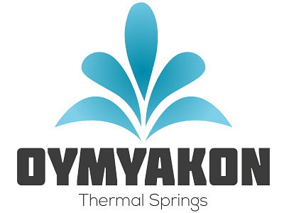 Oymyakon Thermal Springs Logo blue logo oymyakon russia springs thermal