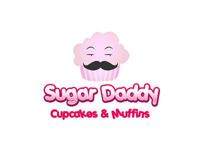 Sugar Daddy Cupcakes & Muffins Logo cupcakes daddy food moustache muffins sugar