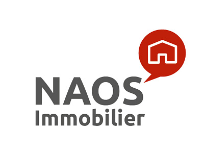 NAOS Immobilier Logo appartments brief french house houses immobilier logo