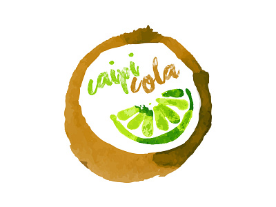 CaipiCola Logo beverage caipirinha coca cola concept drink german lime logo