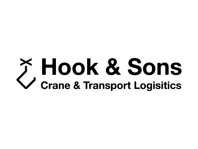 Hook & Sons Logo Concept business concept crane deutsch deutschland german germany hook logistic logo simple sons transport